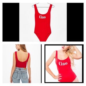 Graphoc letter CIAO bodysuit